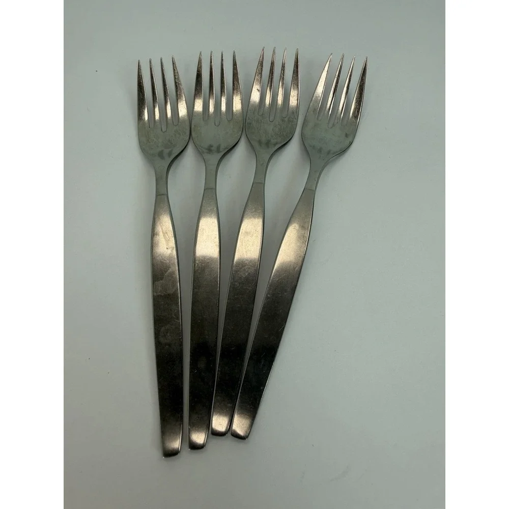 Oneida Community FROSTFIRE Stainless Salad Forks Set Of 4